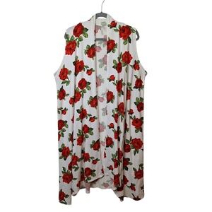 Unbranded Boutique Womens Plus Size 2X Longline Open Front Vest Cardigan Stretch